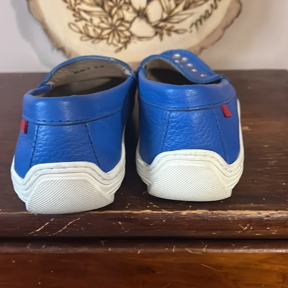 ❤️FINAL SALE❤️ Marc Joseph Blue “Mott St” Grommet Leather Loafers Size 2.5